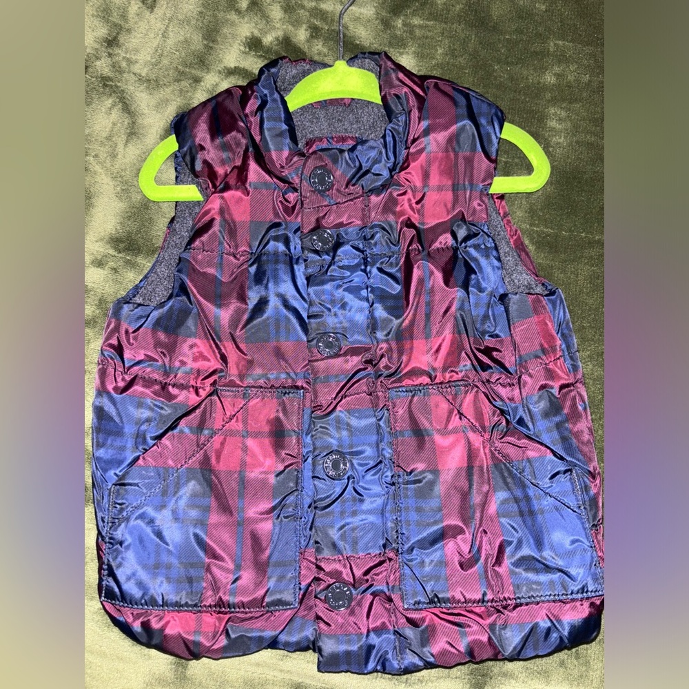 Baby Gap Blue and Burgundy Vest 18-24mo